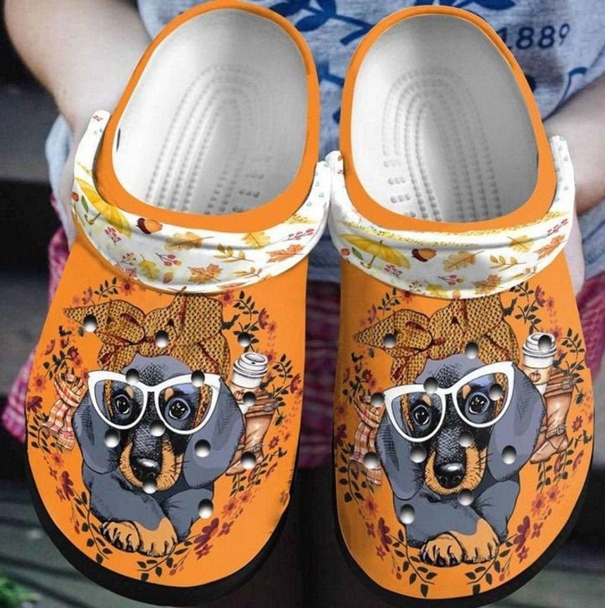 Personalized Dachshund Flower Love Crocs Clogy Shoes For Mens And Womens Personalized Dachshund Flower Love Crocs Clogy Shoes For Mens And Womens