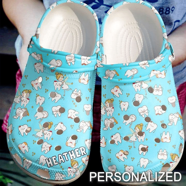 Personalized Dental Dentist Tooth Fairy Crocs Clogy Shoes For Mens And Womens Personalized Dental Dentist Tooth Fairy Crocs Clogy Shoes For Mens And Womens