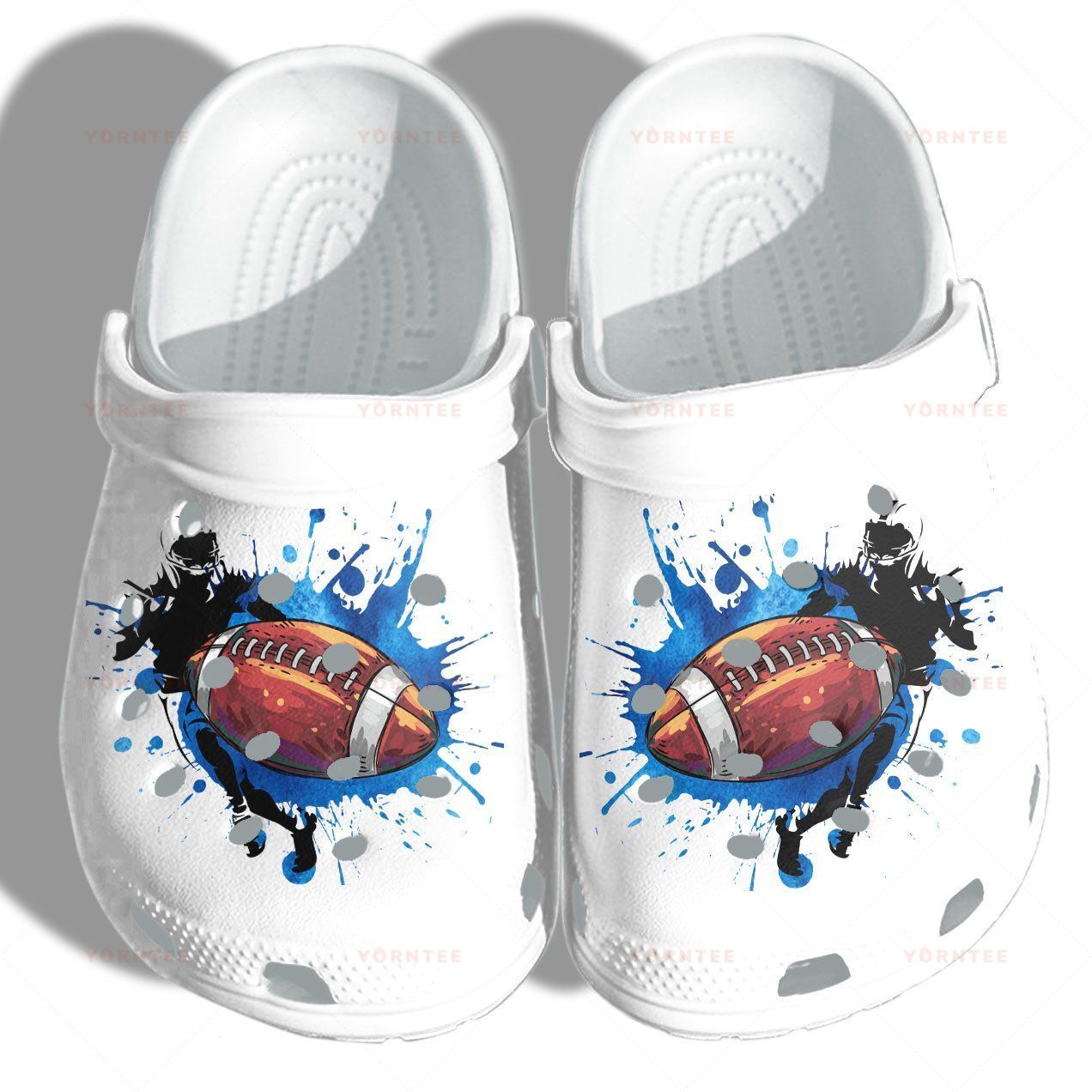 Personalized Football Men Women Rugby Crocs Clogy Shoes For Mens And Womens Personalized Football Men Women Rugby Crocs Clogy Shoes For Mens And Womens