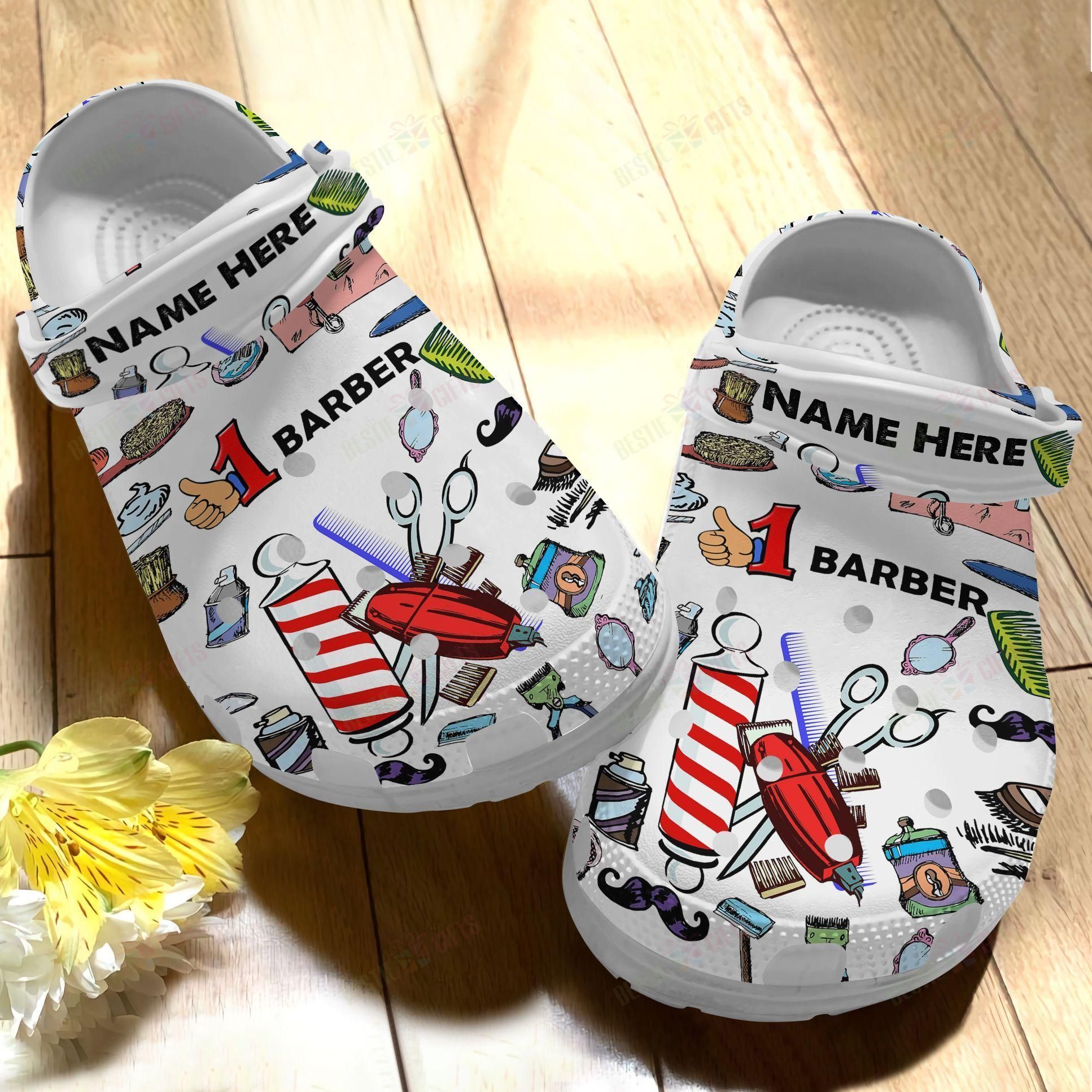 Personalized Hairstylist Crocs Clog Classic Clog Barber Shoes Personalized Hairstylist Crocs Clog Classic Clog Barber Shoes