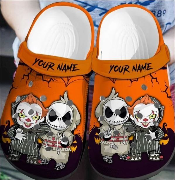 Personalized Jack Skellington And Pennywise Crocs Clog Clog Shoes Personalized Jack Skellington And Pennywise Crocs Clog Clog Shoes