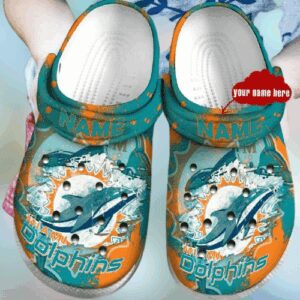 Personalized Miami Dolphins Crocs 171002Cr Crocs Clog Shoes Crocband Clog Comfortable For Mens And Womens