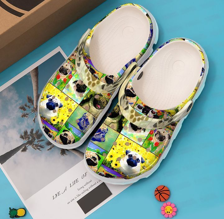 Personalized Pug Autumn Crocs Clogy Shoes For Mens And Womens Personalized Pug Autumn Crocs Clogy Shoes For Mens And Womens