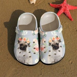 Personalized Pug Baby Crocs Clogy Shoes For Mens And Womens