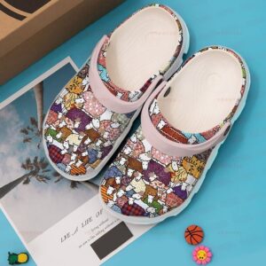Personalized Quilting Colorful Sheeps Crocs Clogy Shoes For Mens And Womens