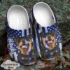 Personalized Rottweiler Back The Blue Crocs Clogy Shoes For Mens And Womens