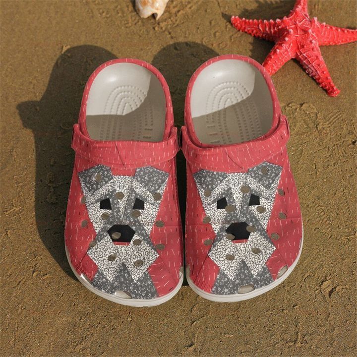 Personalized Schnauzer Quilted Crocs Clogy Shoes For Mens And Womens Personalized Schnauzer Quilted Crocs Clogy Shoes For Mens And Womens