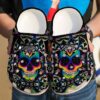 Personalized Skull Neon Crocs Clogy Shoes For Mens And Womens