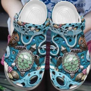 Personalized Turtle Lovers Awesome Crocs Clogy Shoes For Mens And Womens