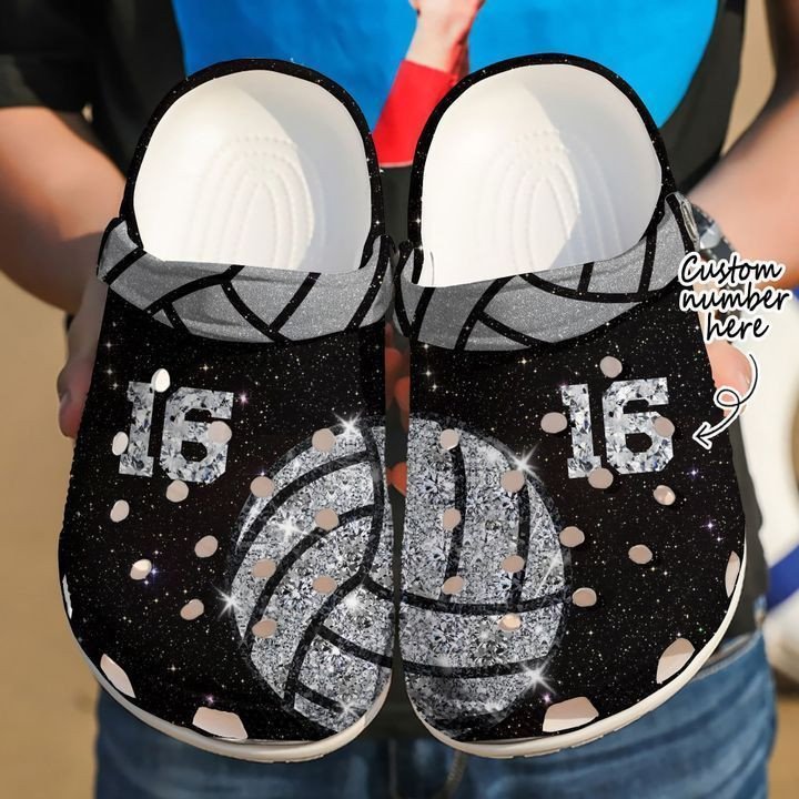 Personalized Volleyball Diamond Crocs Clogy Shoes For Mens And Womens Personalized Volleyball Diamond Crocs Clogy Shoes For Mens And Womens