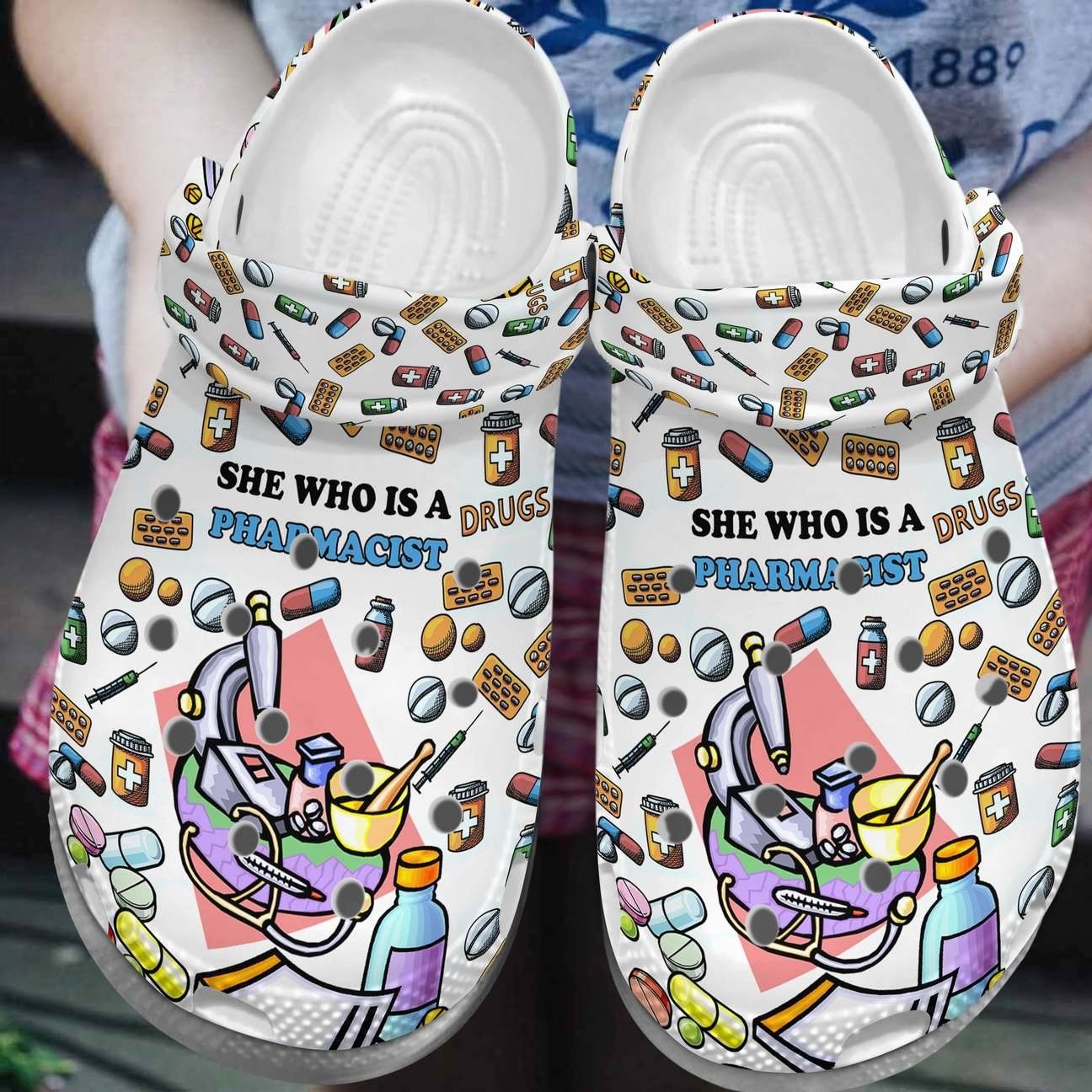 Pharmacist Personalize Clog Custom Crocs Fashionstyle Comfortable For Women Men Kid Print 3D She A Pharmacist Pharmacist Personalize Clog Custom Crocs Fashionstyle Comfortable For Women Men Kid Print 3D She A Pharmacist