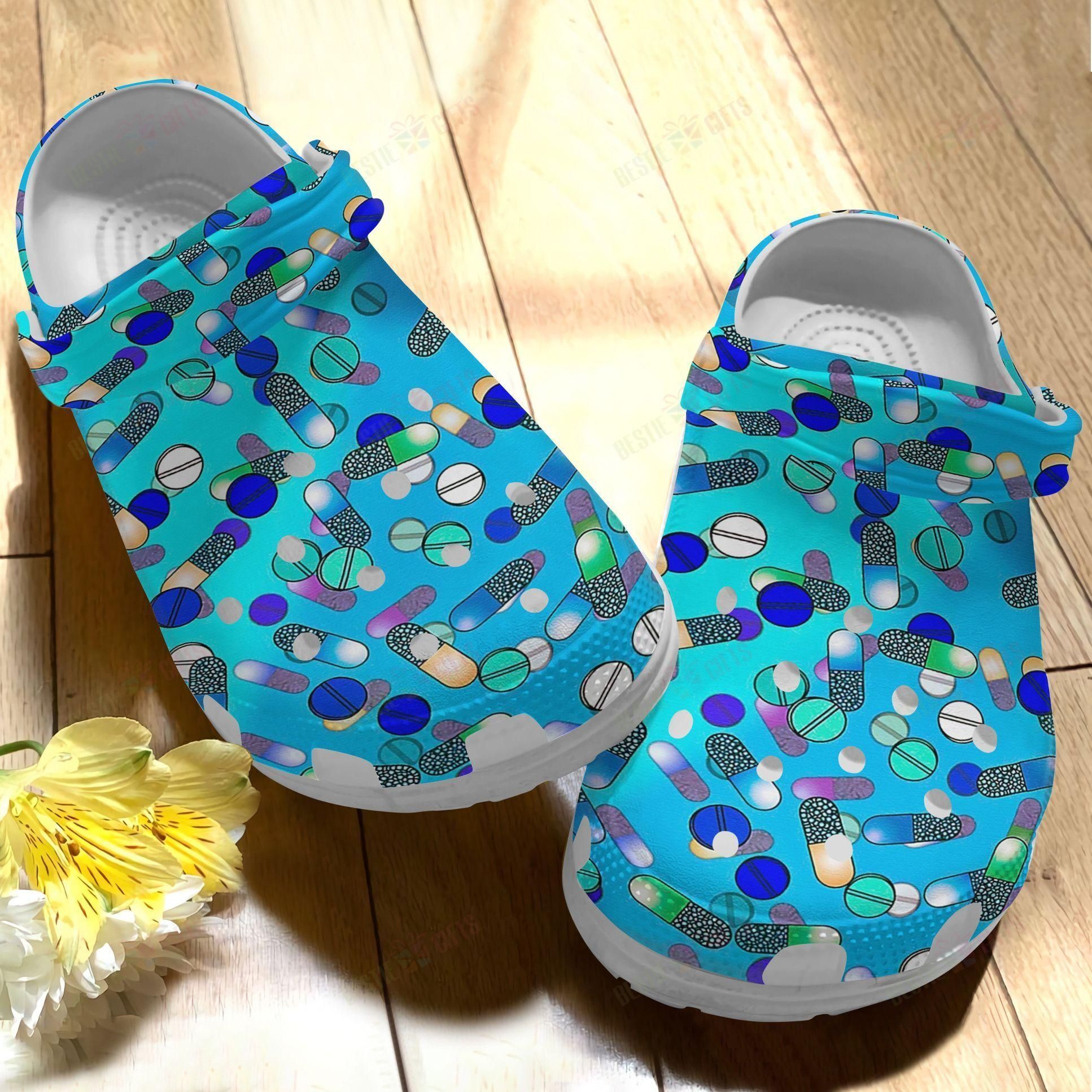 Pharmacy Crocs Clog Classic Clog Whitesole Blue Drugs Shoes Pharmacy Crocs Clog Classic Clog Whitesole Blue Drugs Shoes
