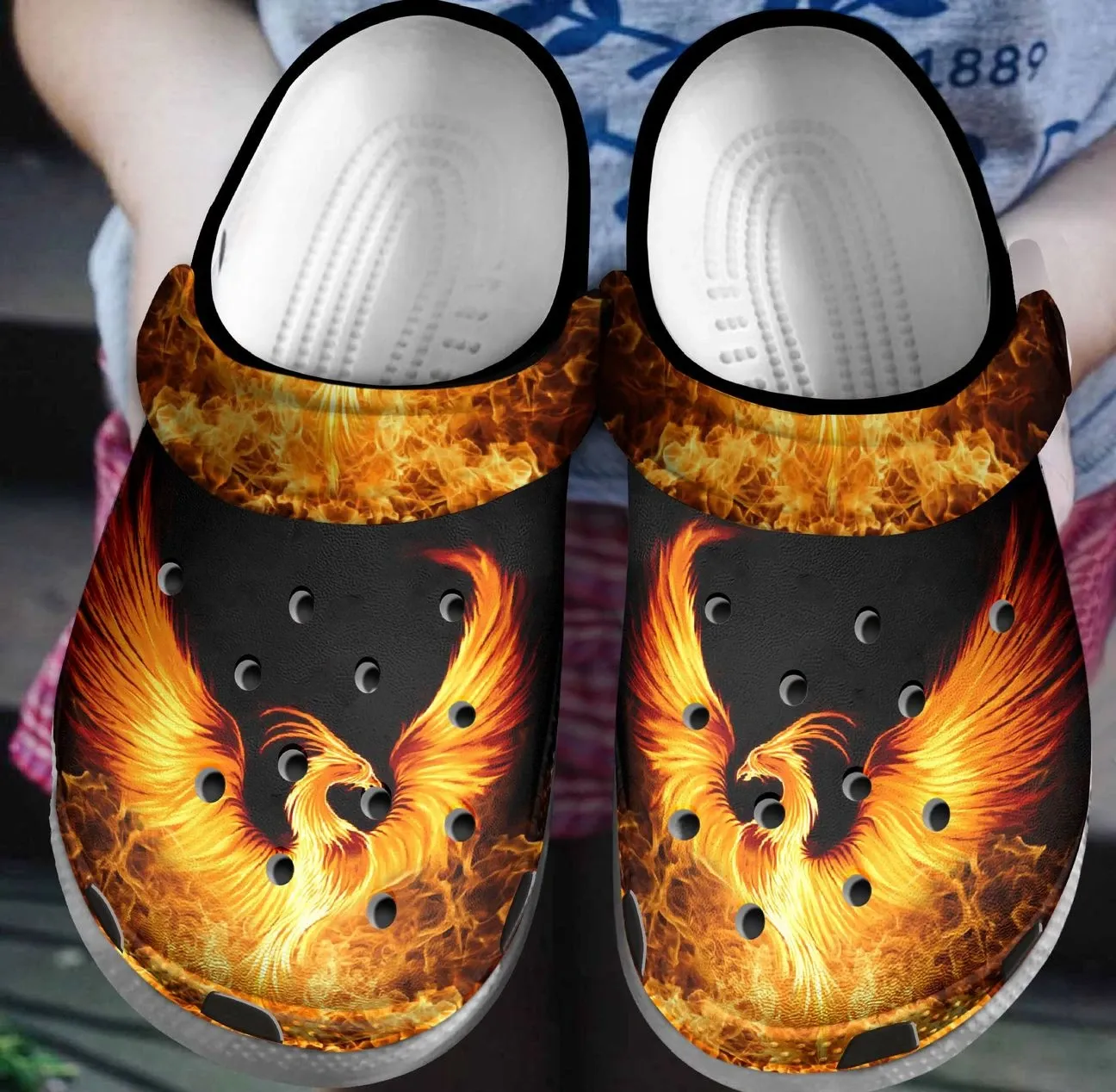 Phoenix Fire Personalized Clog Custom Crocs Comfortablefashion Style Comfortable For Women Men Kid Print 3D Phoenix Fire Personalized Clog Custom Crocs Comfortablefashion Style Comfortable For Women Men Kid Print 3D