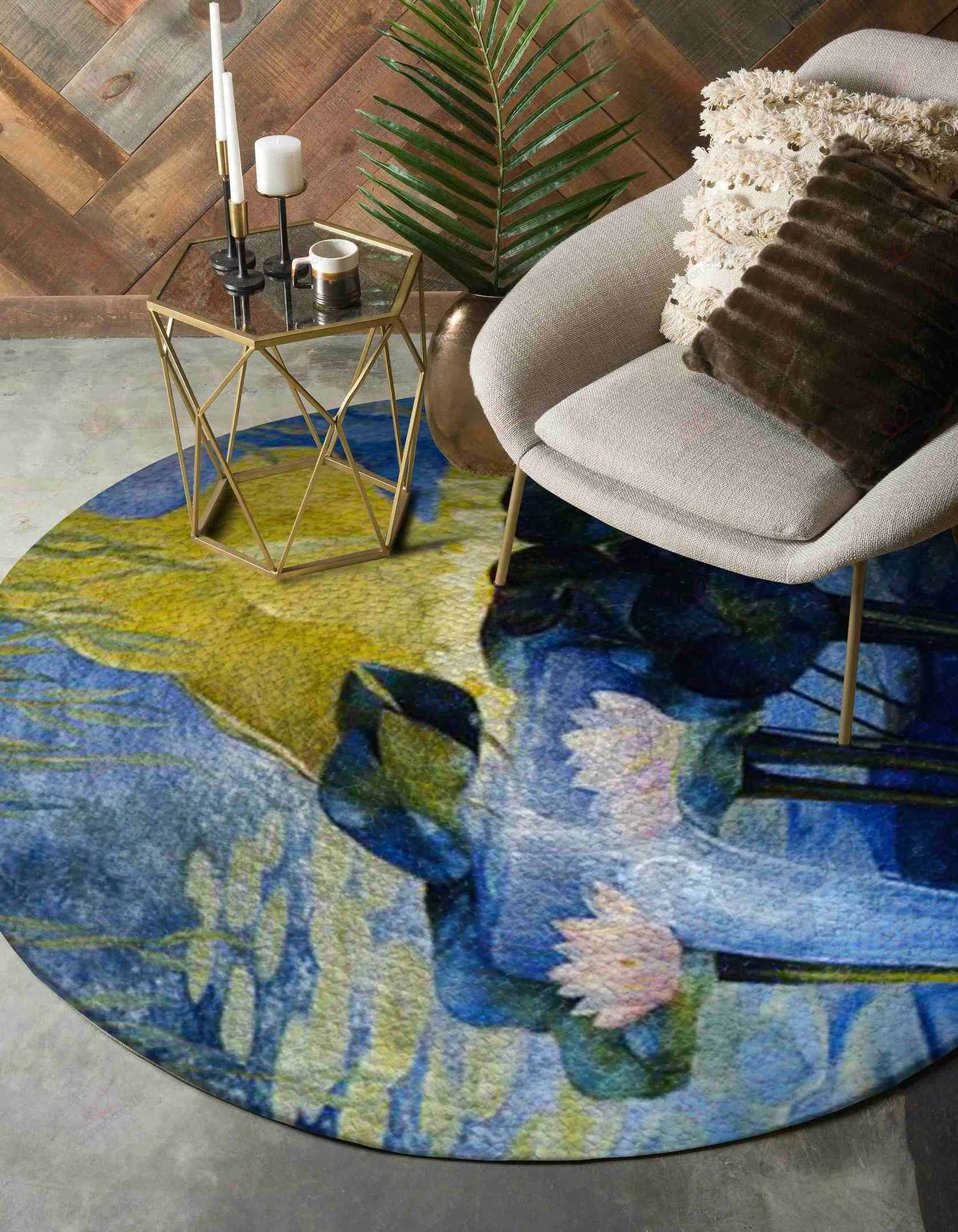 Piano And Flowers Round Carpet Floor Rug Living Room Bedroom Decor Round Area Rug Carpet Piano And Flowers Round Carpet Floor Rug Living Room Bedroom Decor Round Area Rug Carpet