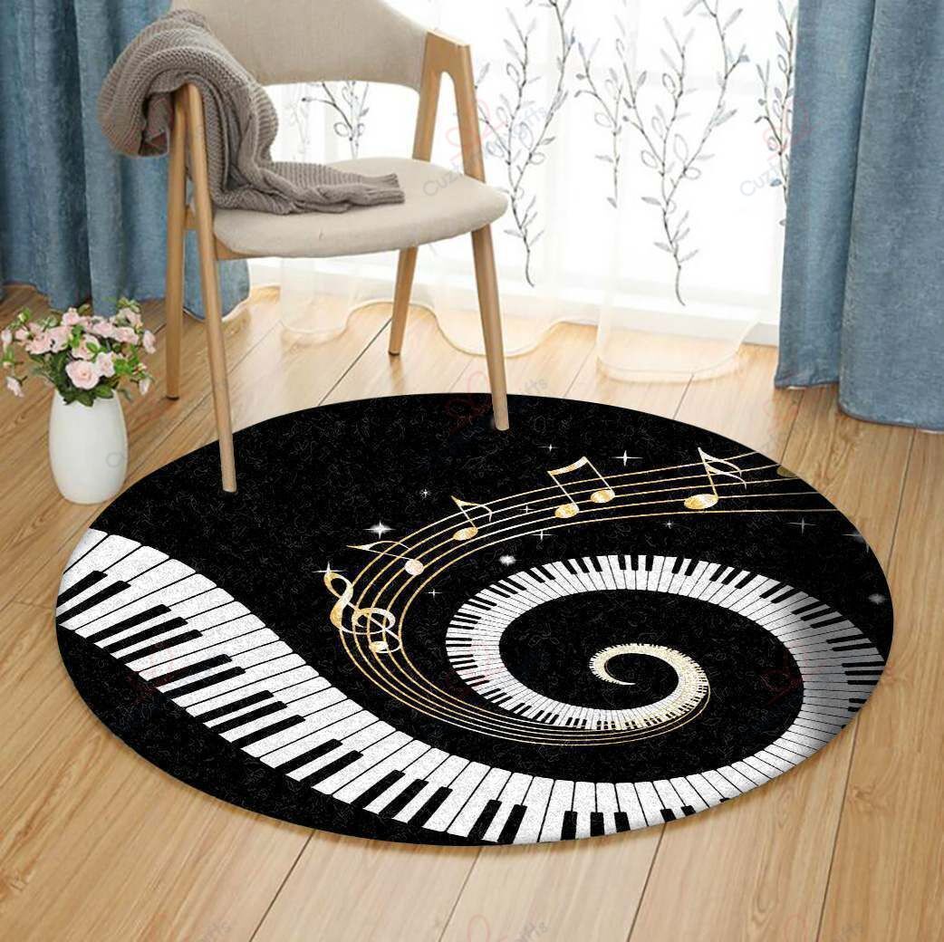 Piano Keys Round Carpet Floor Rug Living Room Bedroom Decor Round Area Rug Carpet Piano Keys Round Carpet Floor Rug Living Room Bedroom Decor Round Area Rug Carpet