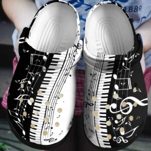 Piano Personalized Clog Custom Crocs Comfortablefashion Style Comfortable For Women Men Kid Print 3D Piano And Music