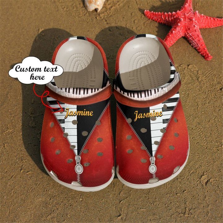 Piano Personalized Red Zipper Sku 1812 Crocs Clog Clog Shoes Piano Personalized Red Zipper Sku 1812 Crocs Clog Clog Shoes