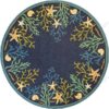 Picadilly Coral Reef Blue Green Round Carpet Floor Rug Living Room Bedroom Decor Round Area Rug Carpet