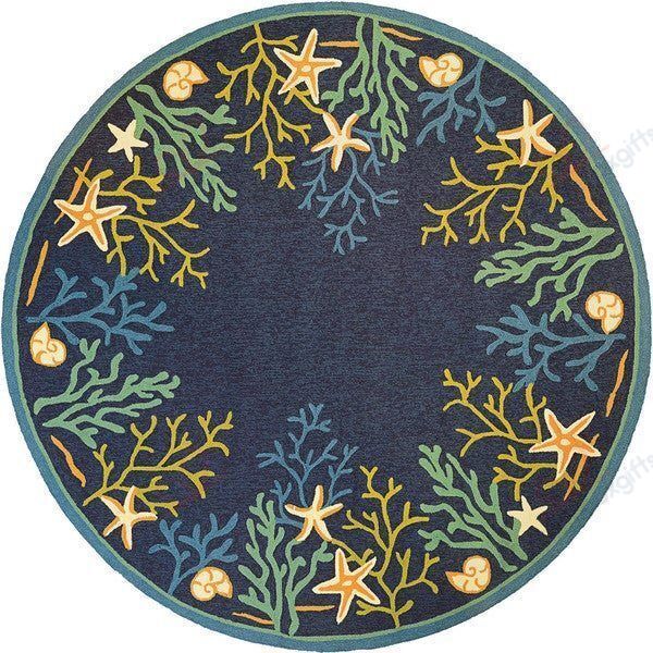 Picadilly Coral Reef Blue Green Round Carpet Floor Rug Living Room Bedroom Decor Round Area Rug Carpet Picadilly Coral Reef Blue Green Round Carpet Floor Rug Living Room Bedroom Decor Round Area Rug Carpet