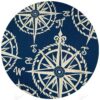 Picadilly Matelot Navy Ivory Round Carpet Floor Rug Living Room Bedroom Decor Round Area Rug Carpet