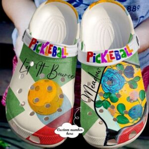 Pickle Ball Personalized Let It Bounce Sku 1817 Crocs Clog Clog Shoes