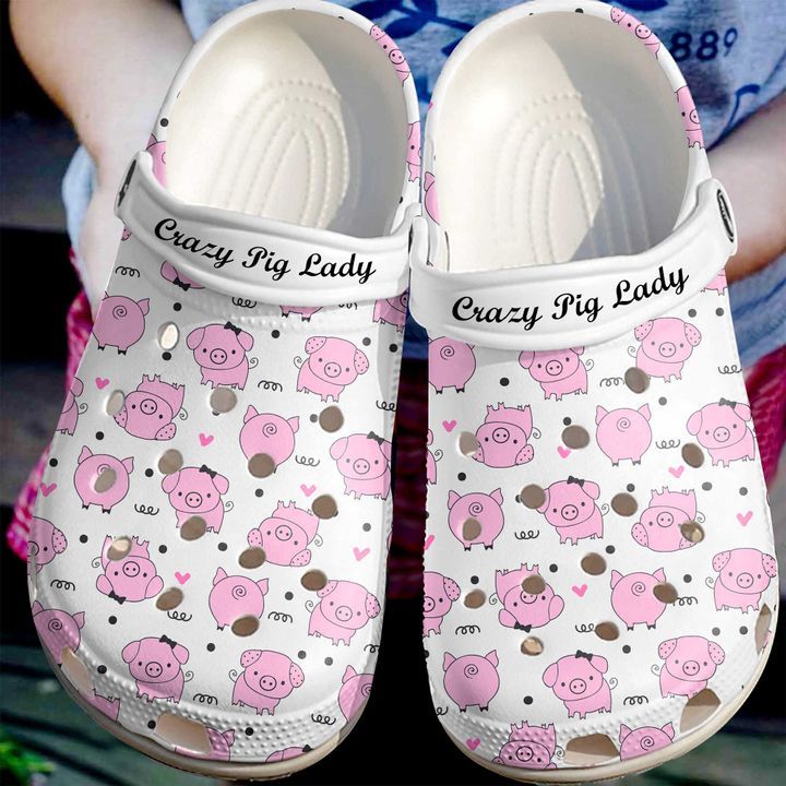 Pig Crazy Lady Sku 1831 Crocs Crocband Clog Comfortable For Mens Womens Classic Clog Water Shoes Pig Crazy Lady Sku 1831 Crocs Crocband Clog Comfortable For Mens Womens Classic Clog Water Shoes
