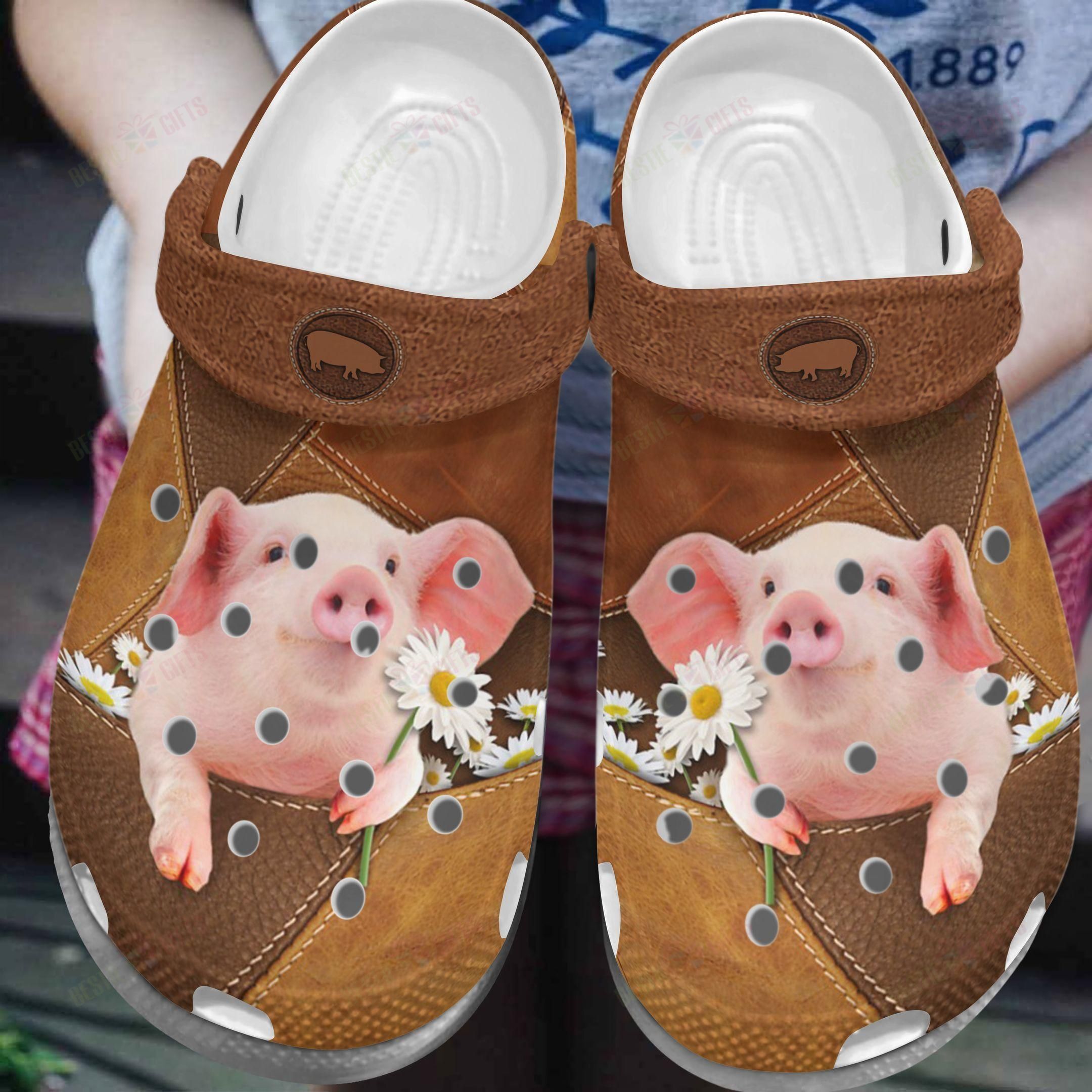 Pig Crocs Clog Classic Clog Whitesole Daisy Pig Shoes Pig Crocs Clog Classic Clog Whitesole Daisy Pig Shoes