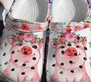 Pig Flowers Crocs Crocband Clog Clog Comfortable For Mens And Womens Classic Clog Water Shoes Comfortable