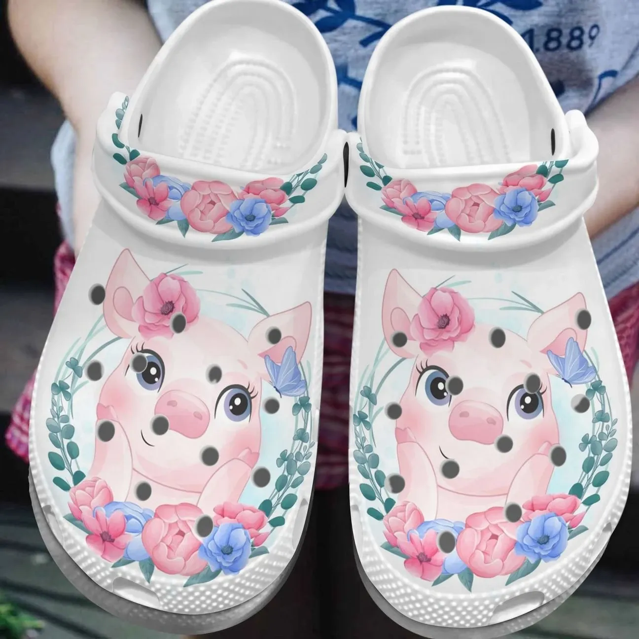 Pig Personalize Clog Custom Crocs Fashionstyle Comfortable For Women Men Kid Print 3D Baby Pig Pig Personalize Clog Custom Crocs Fashionstyle Comfortable For Women Men Kid Print 3D Baby Pig