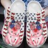 Pig Personalized Clog Custom Crocs Comfortablefashion Style Comfortable For Women Men Kid Print 3D American Flag Pig
