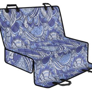 Pigeon Floral Bohemian Pattern Print Pet Car Back Seat Cover - 5990e968eb23