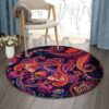 Pikkme Funky Tribal Np Round Carpet Floor Rug Living Room Bedroom Decor Round Area Rug Carpet