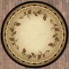 Pine Canyon Trails Round Carpet Floor Rug Living Room Bedroom Decor Round Area Rug Carpet