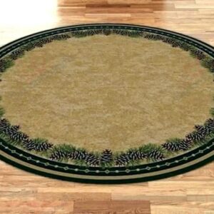 Pine Cone Round Carpet Floor Rug Living Room Bedroom Decor Round Area Rug Carpet