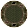 Pine Haven Bear Round Carpet Floor Rug Living Room Bedroom Decor Round Area Rug Carpet
