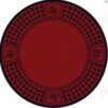 Pine Refuge Red Round Carpet Floor Rug Living Room Bedroom Decor Round Area Rug Carpet