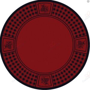 Pine Refuge Red Round Carpet Floor Rug Living Room Bedroom Decor Round Area Rug Carpet