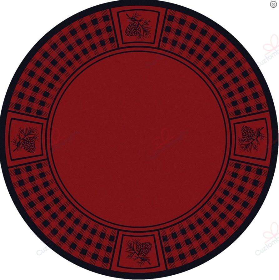 Pine Refuge Red Round Carpet Floor Rug Living Room Bedroom Decor Round Area Rug Carpet Pine Refuge Red Round Carpet Floor Rug Living Room Bedroom Decor Round Area Rug Carpet