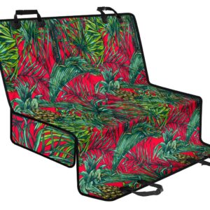 Pineapple Leaves Hawaii Pattern Print Pet Car Back Seat Cover - cf9a7994c76c