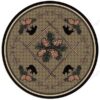 Pinecone Bear Lodge Round Carpet Floor Rug Living Room Bedroom Decor Round Area Rug Carpet