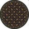 Pinecone Haven Green Round Carpet Floor Rug Living Room Bedroom Decor Round Area Rug Carpet