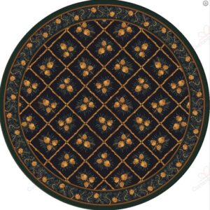 Pinecone Haven Green Round Carpet Floor Rug Living Room Bedroom Decor Round Area Rug Carpet