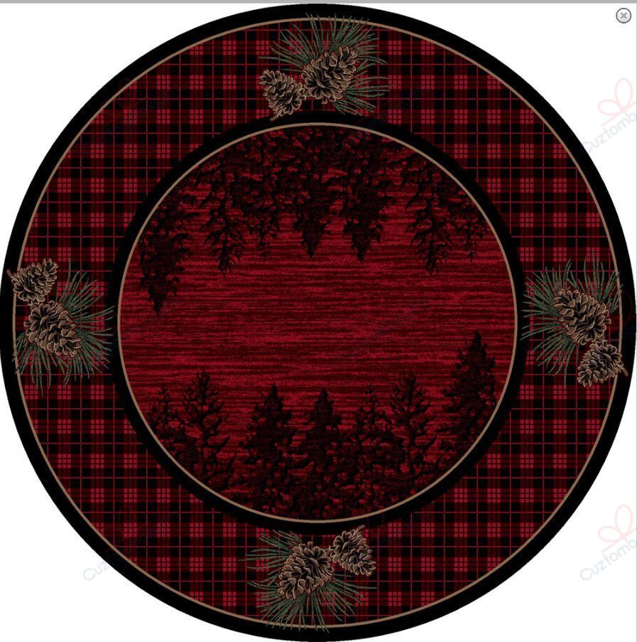 Pinecones Forest Round Carpet Floor Rug Living Room Bedroom Decor Round Area Rug Carpet Pinecones Forest Round Carpet Floor Rug Living Room Bedroom Decor Round Area Rug Carpet
