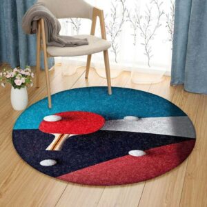 Ping Pong Round Carpet Floor Rug Living Room Bedroom Decor Round Area Rug Carpet