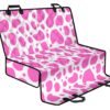 Pink And White Cow Print Pet Car Back Seat Cover - eef2736b3ef6
