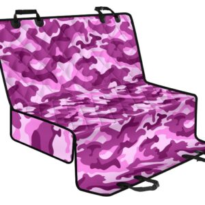 Pink Camouflage Print Pet Car Back Seat Cover - ca58b56af994