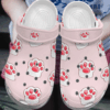 Pink Cat Foot Shoes Crocs Clog Crocbland Clog Birthday Gift For Woman Girl Daughter Sister Niece