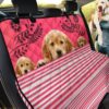 Pink Cute Golden Retriever Car Back Seat Cover Dog Car Seat Covers - ff7138a91d2c