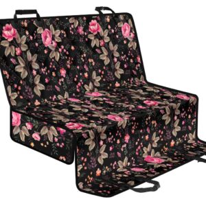 Pink Floral Flower Pattern Print Pet Car Back Seat Cover - ba0fe7b80cca