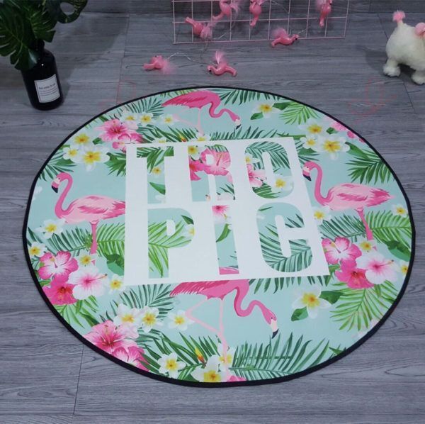 Pink Flowers Round Flamingo Round Carpet Floor Rug Living Room Bedroom Decor Round Area Rug Carpet Pink Flowers Round Flamingo Round Carpet Floor Rug Living Room Bedroom Decor Round Area Rug Carpet